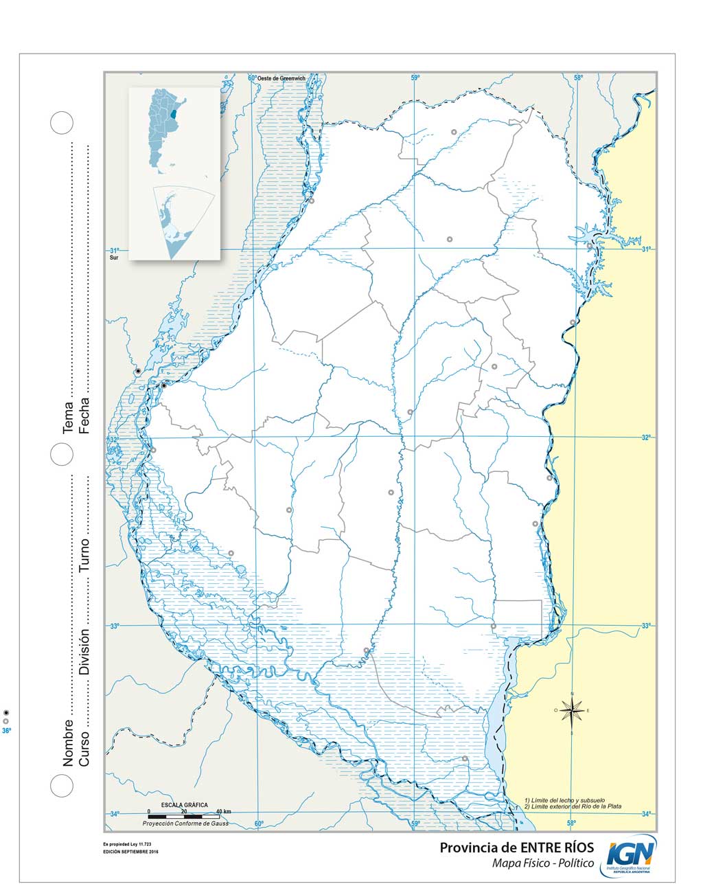 Mapas de la Provincia de Entre Ríos